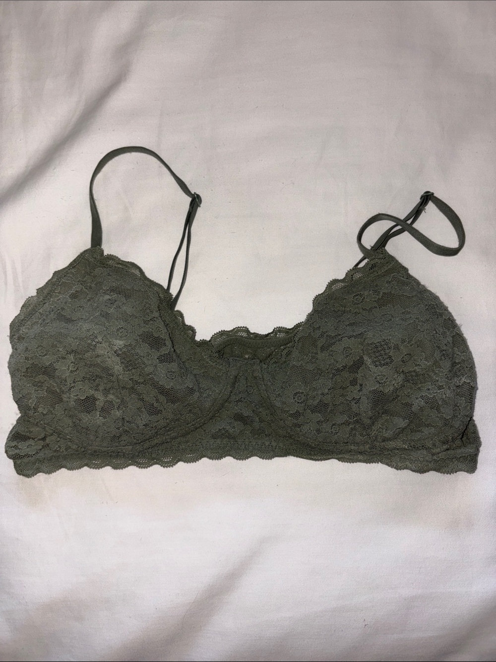 aerie Olive Lace Bralette